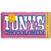 Čokoláda Tony’s Chocolonely bílá, maliny a praskající cukr 180 g