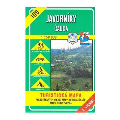 Javorníky Čadca 1 : 50 000 -- 109 Turistická mapa – Zbozi.Blesk.cz