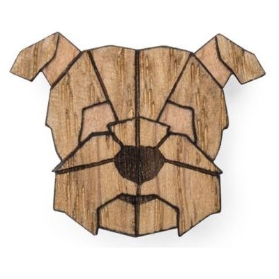 BeWooden dřevěná brož ve tvaru psa Heřman BR28 – Zboží Mobilmania