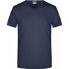 Pánské Tričko James+Nicholson slim-fit tričko do véčka 160g/m modrá námořní JN912