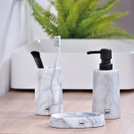 Kela WC štětka VARDA mramor 47,5 cm KL-20028 – Sleviste.cz