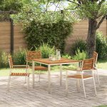 Omaxi 280374 Venkovní jídelní stůl Hnědá 200x90x75 cm Masivní teakové dřevo – Hledejceny.cz