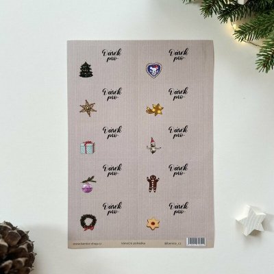 Be Nice Vánoční samolepicí jmenovky - Vánoční pohádka – Zboží Dáma