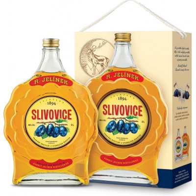 R. Jelínek Slivovice ZLATÁ 45% 3 l (karton) – Zboží Dáma
