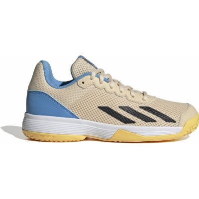 adidas Courtflash K - beige/blue/yellow – Zboží Mobilmania