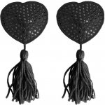 Shots Ouch! Nipple Tassels Heart Black – Zboží Dáma