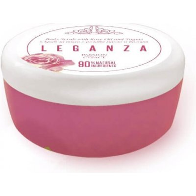 Leganza cukrový tělový peeling s růžovým olejem a jogurtem 200 ml – Hledejceny.cz