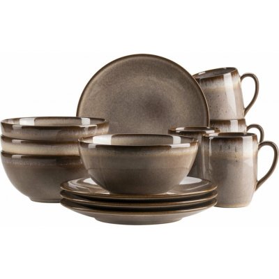 Mäser Sada nádobí na snídani SMOKY'S hnědá 12 ks – Hledejceny.cz