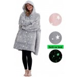 Selminka Svítící deka s rukávy a kapucí šedá – Zboží Dáma