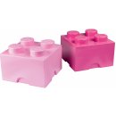 LEGO® Úložný box 2 kusy 24,7 x 24,8 x 18 cm lila fialová