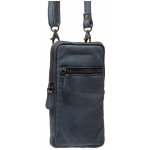 The Chesterfield Brand kožená kabelka na mobil přes rameno na opasek Salta C48.127310 modrá – Zboží Mobilmania
