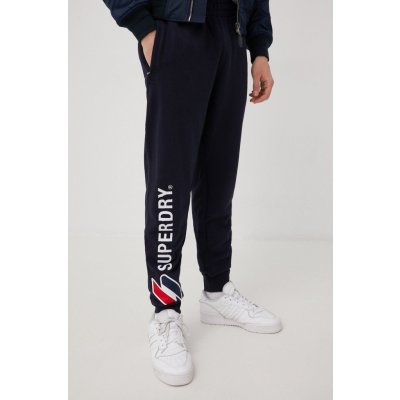 Superdry tepláky pánské tmavomodrá hladké M7010801A.JKE – Hledejceny.cz