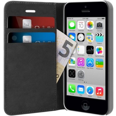 Pouzdro Puro iPhone 5C se třemi přihrádkami na karty, černé