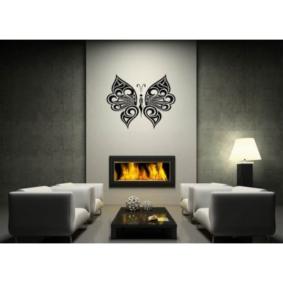 Weblux vzor n61801190 Samolepka na zeď - Tattoo butterfly dovednost čmajznout čerň, rozměry 120 x 100 cm