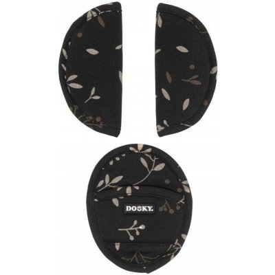 Dooky Chránič pásu Universal Pads Romantic Leaves Black