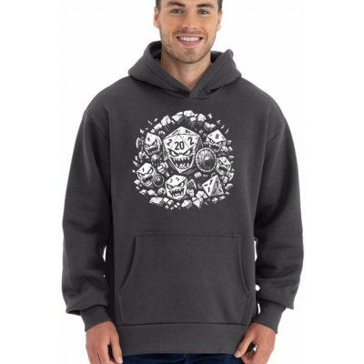 Zuřivé RPG kostky bílý tisk mikina OVERSIZE unisex NOVINKA – Hledejceny.cz