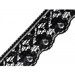 Silonová krajka šíře 60 mm Varianta: 4 (60 mm) černá, Balení: 1 m – Zboží Dáma