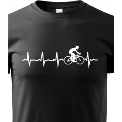 dětské tričko tep cyklisty, černá