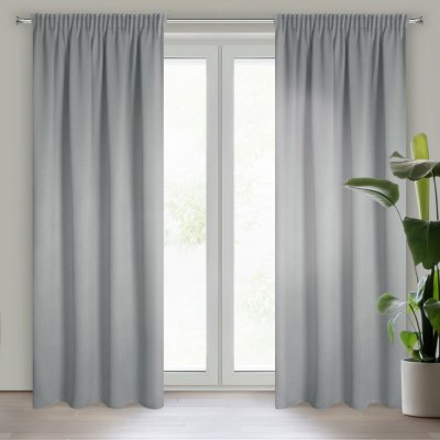 EUROFIRANY ZATEMŇOVACÍ ZÁVĚS NA PÁSCE CARLO 130X300 CM STŘÍBRNÁ – Hledejceny.cz