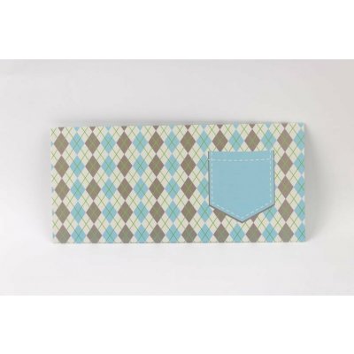 Obálka na peníze Modré kárování - Obálky na peníze – Zboží Živě