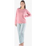 Gina dlouhé s potiskem 19151P starorůžová peprmint – Zboží Dáma