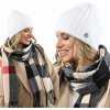 Čepice Fashionweek Dámská módní teplá čepice s alpaky prémiové kvality AL-AL Bílá