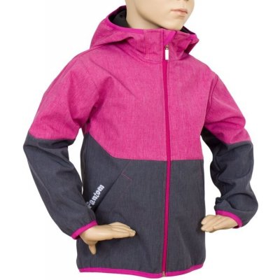 Fantom bunda softshell šedý melír s růžovým melírem – Zboží Dáma