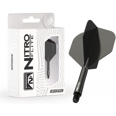 Red Dragon Nitro Flite černé, standardní letky a střední násadky – Sleviste.cz
