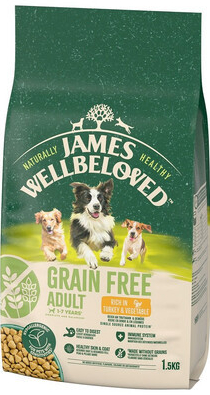 James Wellbeloved Adult s vysokým obsahem krůtího masa a zeleniny 1,5 kg