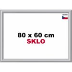 BFHM Plastový rám 80x60cm stříbrný – Zboží Dáma