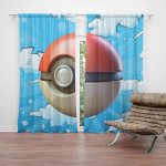 Sablio Závěs Pokemon ball Obloha: 2ks 140x250cm – Hledejceny.cz