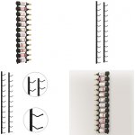 vidaXL Nástěnný stojan na víno na 12 lahví černý železný – Zboží Dáma