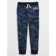 Gap dětské tepláky logo camo print pull on joggers modrá