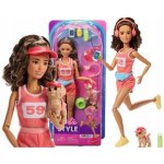 Barbie sportovní panenka běžkyně se pejskem – Zboží Dáma