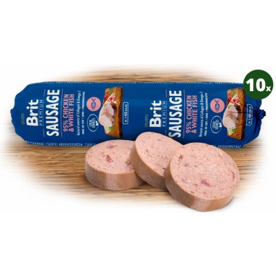 Brit Sausage Chicken & White Fish 10 x 0,8 kg – Zboží Mobilmania