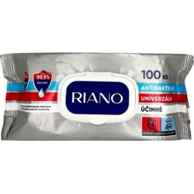 RIANO antibakteriální vlhčené ubrousky 2v1 100 ks – Sleviste.cz