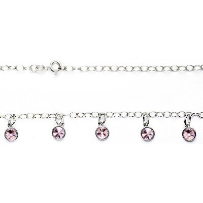 Čištín s.r.o Stříbrný Swarovski krystaly light rose NH 1336 14926 – Hledejceny.cz