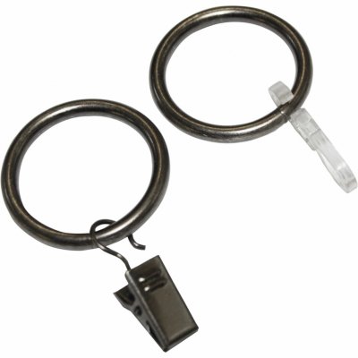 Gardinia Záclonové kroužky Europa pro průměr 19 mm stříbrné 12 cm x 10 cm – Hledejceny.cz