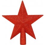 SPRINGOS Hvězda na vánoční stromeček 15cm třpytivá červená vánoční ozdoba CA1196-XG – Zboží Dáma