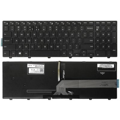 klávesnice pro notebook Dell Inspiron 15 3000 5000 3541 3542 3543 5542 5545 5547 5548 7000 7557 7559 černá US s podsvitem