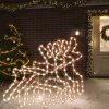 Vánoční osvětlení Nábytek XL Vánoční sobi 3 ks s teplými bílými LED 57 x 55 x 4,5 cm