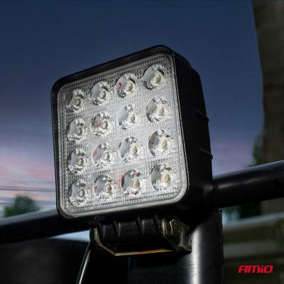 AMIO LED pracovní světlo 16x LED AWL05 EMC 108x108 48W FLAT 9-60V | Zboží Auto