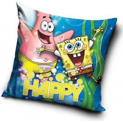 Carbotex povlak na polštář Spongebob a Patrik motiv HAPPY 40x40 od 89 Kč -  Heureka.cz