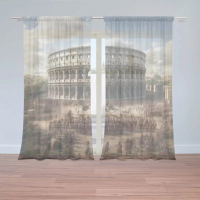 Záclony Řím Koloseum Legie: 2 ks - 150x250 cm - Sablio – Hledejceny.cz