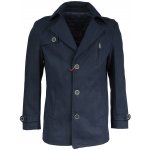 Massaro kabát jednořadý pánský 40303-2 nárameníky tmavě modrá – Zboží Dáma