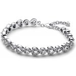 Pandora Stříbrný srdíčkový náramek se zirkony Timeless 593655C01 20 cm – Sleviste.cz
