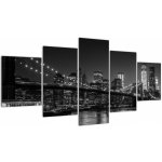 Obraz Brooklyn mostu v New Yorku, pětidílný 150x80 cm – Zboží Mobilmania