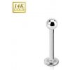 Piercing Šperky4U zlatý piercing do brady labreta ZL01101-12103-WG