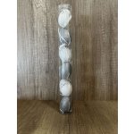 Dekorace - Vejce plast tuba 6cm/6ks bílostříbrná – Hledejceny.cz