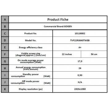 GoGEN TVF 22R384